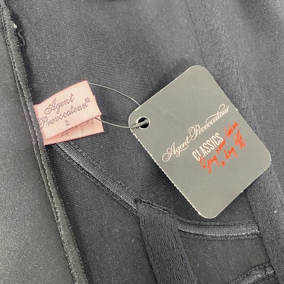 Agent Provocateur Damson Black Satin Corset AP2 Small NWT - Picture 11 of 12